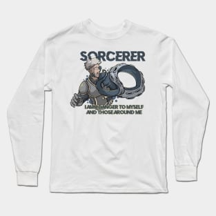 Wizard Mage RPG PnP Roleplaying Dungeon Sorcerer Meme Gift Long Sleeve T-Shirt